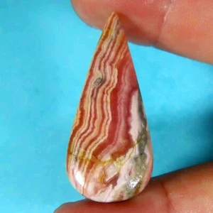 37.50Cts. 100%Natural Unique Red Pyrite Rhodochrosite Pear Cab 16x37x6mm Gems - Picture 1 of 5