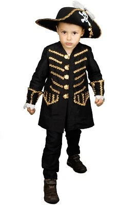 Fantasia de jaqueta pirata legal infantil menino fantasia vestido carnaval - Imagem 1 de 3