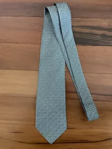 Ralph Lauren Platinum Silver Hans Finished Stripe Silk Tie - Picture 1 of 3