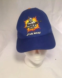 Star Wars Baseball cap Kids size 3-7 Clone Trooper Embroidered Blue Orange Hat - Picture 1 of 7