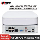 Dahua Nvr4104-P-Ei Nvr4108-8P-Ei 4/8 Ch Smart 1U Wizsense Network Video Recorder