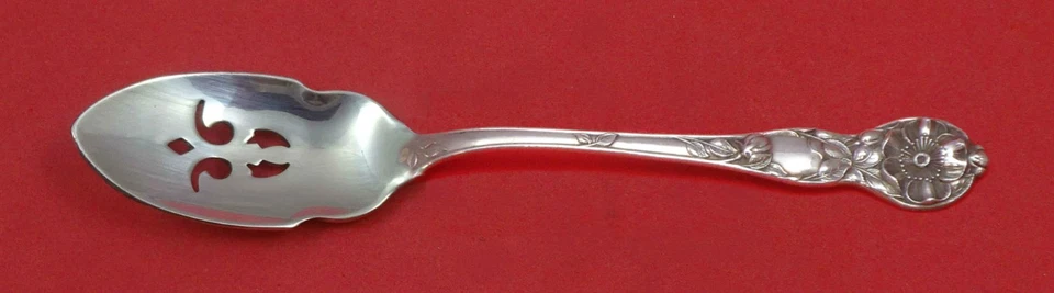 Wild Rose by Watson Sterling Silver Olive Spoon Pierced 5 3/4" Custom Made - Image 1 of 1
