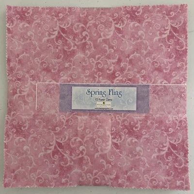 GEMAS ESENCIALES Wilmington SPRING FLING 42 - 10" Edredón Tela Cuadrados, 10 quilates Foto 1 de 4