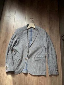 Scotch & Soda sommerlicher Seersucker-Blazer Sakko Jackett Preppy-Style Top - Bild 1 von 8