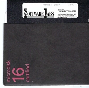 ITHistory (198X) IBM PC Software: SOFTWARE LABS Wunder Book 5.25" - Picture 1 of 1
