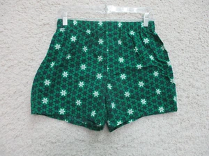 Banana Republic Pajama Shorts Small Adult Green Christmas Sleepwear Logo Womens - Picture 1 of 7
