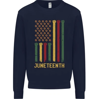 Juneteenth Emancipation Día Ee.uu. Bandera Hombre Jersey Sudadera - Imagen 1 de 4