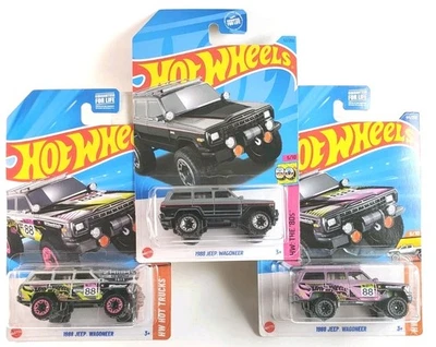 Lote de 3 Jeep Wagoneer 1988 Hot Wheels exclusivo de Walmart Zamac, púrpura, negro Foto 1 de 4