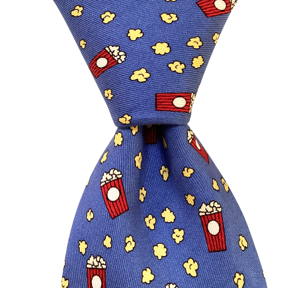 Corbata VINEYARD VINES Personalizada Para Hombre 100% Seda Diseñador EE. UU. PALOMITAS DE MAÍZ Azul/Rojo Usada en Excelente Condición Foto 1 de 3