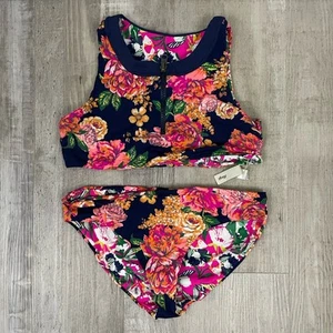 Maaji Girls Size 14 Floral Reversible Print Bikini Swim 2 Piece Set - Picture 1 of 3