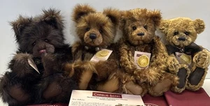 Charlie Bears Once Upon A Time 5 Anniversary Limited Edition 4 Bears 4503/6000 - Picture 1 of 22