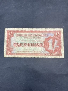 Billete especial de las Fuerzas Armadas Británicas 1949 segunda serie 1 chelín - Imagen 1 de 4