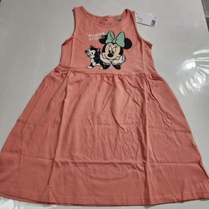 H&M Disney Girls Minnie Mouse & Figaro Cotton Tank Top Dress Size 6x NEW - Picture 1 of 5