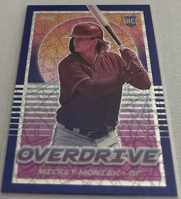 2021 Chronicles Overdrive Baseball Mickey Moniak Phillies Blue Velocity Rookie - Image 1 of 4