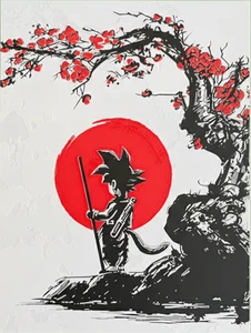 Dragon Ball Z Son Goku 3D | Mural Hueforge | Decoración de pared de anime | Estilo japonés - Imagen 1 de 4