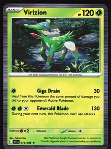 Virizion 010/086 Pokemon White Flare Holo Rare *SMUDGE MISPRINT/ERROR* - Picture 1 of 2