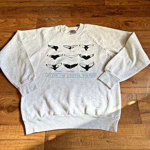 Vintage Center For Coastal Studies Shirt Mens Large Whale Tail 90s Provincetown - Picture 1 of 6