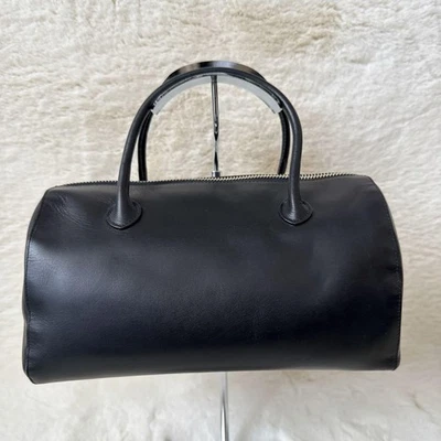 Margaret Howell Mini Boston Bag Handbag Tote Bag Leather in Black USED Good Cond — 第 1/4 张图片