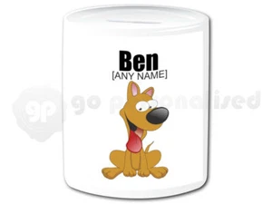 Personalised Ceramic Money Box- Dog/Puppy Design - Picture 1 of 1