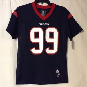 NFL Team Apparel Youth Texans Medium 10/12 Watt 99 Navy/Red - Picture 1 of 3
