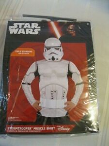 New Disney Star Wars Empire Stormtrooper Muscle Shirt Costume Child Size