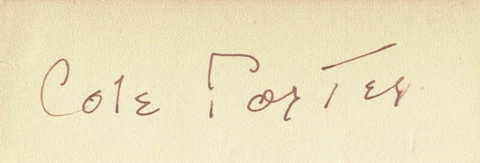 COLE PORTER - AUTOGRAPH Cover