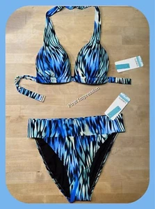 132 $ Sunsets Größe L Socialite Marilyn Top & Hipster Bali Unterteil 2-teiliger Badeanzug - Bild 1 von 10