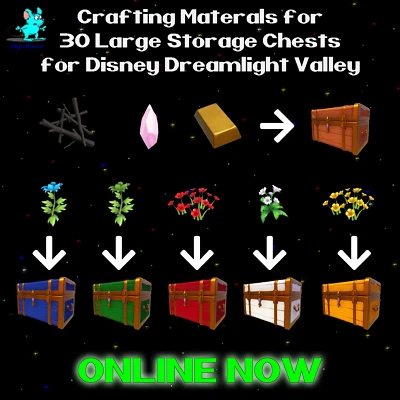 🧰 Crafting Materials for 30 Large Storage Chests for Disney Dreamlight Valley - Image 1 of 3