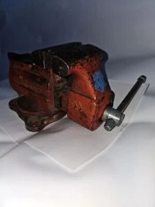 CRAFTSMAN 506 51800 Vintage 3.5" Jaw Swivel Base Red Workbench Vise Anvil - Picture 1 of 6
