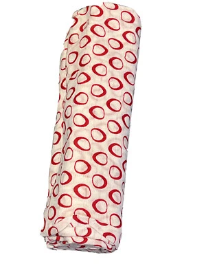 aden + anais Red Circles Muslin Swaddling Baby Blanket Special Edition NEW - Image 1 of 4