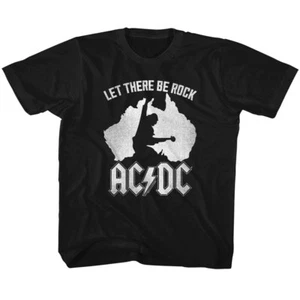 AC/DC Toddler T-Shirt Australia Let There Be Rock Black Tee - Picture 1 of 2