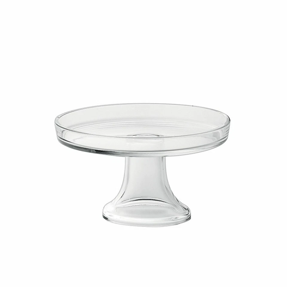 Alzata tonda per dolci e frutta in vetro trasparente - Immagine 1 di 2