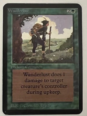 Magic the Gathering MTG Alpha Wanderlust LP+  (Beta Bob) - Image 1 of 2