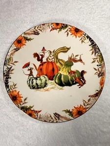 Anthropologie Thanksgiving Herbst Kürbis Füllhorn Autumn's Bounty Teller Pumpkin - Bild 1 von 21