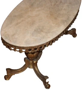 Vintage Marble topped Coffee table on Ornate metal frame. - Picture 1 of 17
