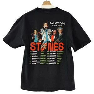 T-shirt Rolling Stones senza filtro tour maglietta fascia manica corta stile anni 90 baggy 2019 - Foto 1 di 8