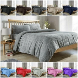 JUEGO DE ROPA DE EDREDÓN DE PIEL SHERPA Y FUNDA DE ALMOHADA/S CAMA DE CAMA - Imagen 1 de 12