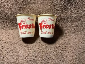 Vintage Frostie Root Beer Paper Sample Cups + Mini Mug