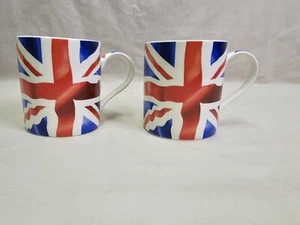 Kent Pottery England Flag Mugs Set Of 2 Tea Coffee UK Brits British English Cup - Picture 1 of 4