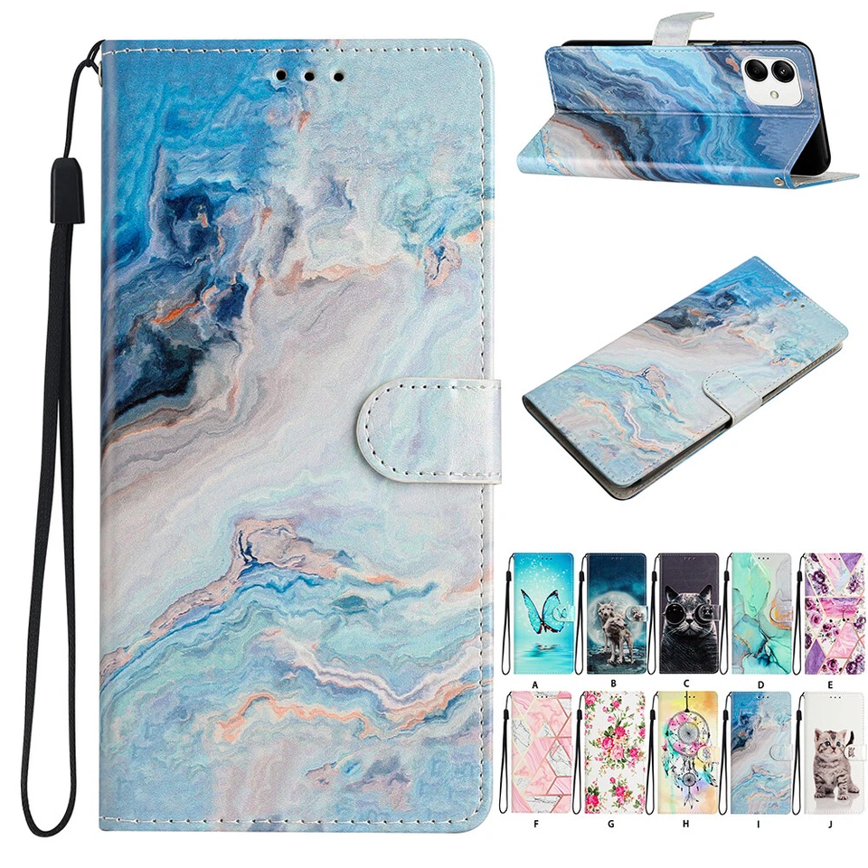 For Samsung Galaxy A73 A53 5G A32 A33 Back Case Pattern PU Leather Wallet Cover - Image 1 of 1