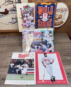 1987 1991 Serie Mundial de Béisbol Programa Lote 5 Minnesota Twins 4 Libros Calendario - Imagen 1 de 16