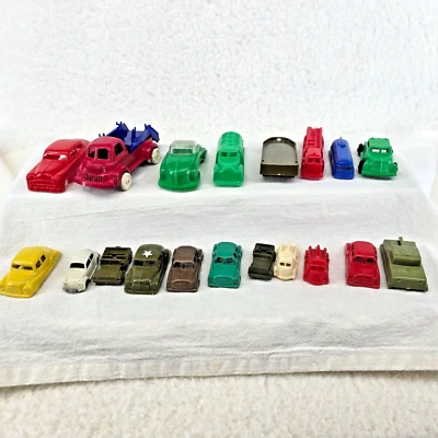 Vintage Toy Cars Lot of 19 Wannatoy Empire Mohawk Wyking Lido Hard Plastic 1950s - Image 1 of 4
