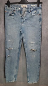 Jeans Pull & Bear blu chiaro slim EUr36 USA 29 Mex 29 ginocchio strappato - Foto 1 di 8