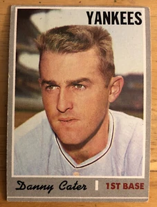 1970 Topps Danny Cater Baseball Card #437 Yankees First Base Low-Grade - Picture 1 of 2