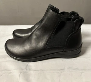 David Tate Ankle Boot Women’s Size 9 Black Leather Waterproof Chelsea Bootie - Picture 1 of 8