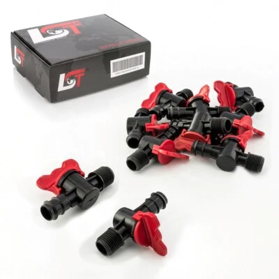 10x Absperrhahn Kugelhahn für PE-Rohr Schlauch Leitung Gartenbewässerung 20x1/2" - Bild 1 von 4