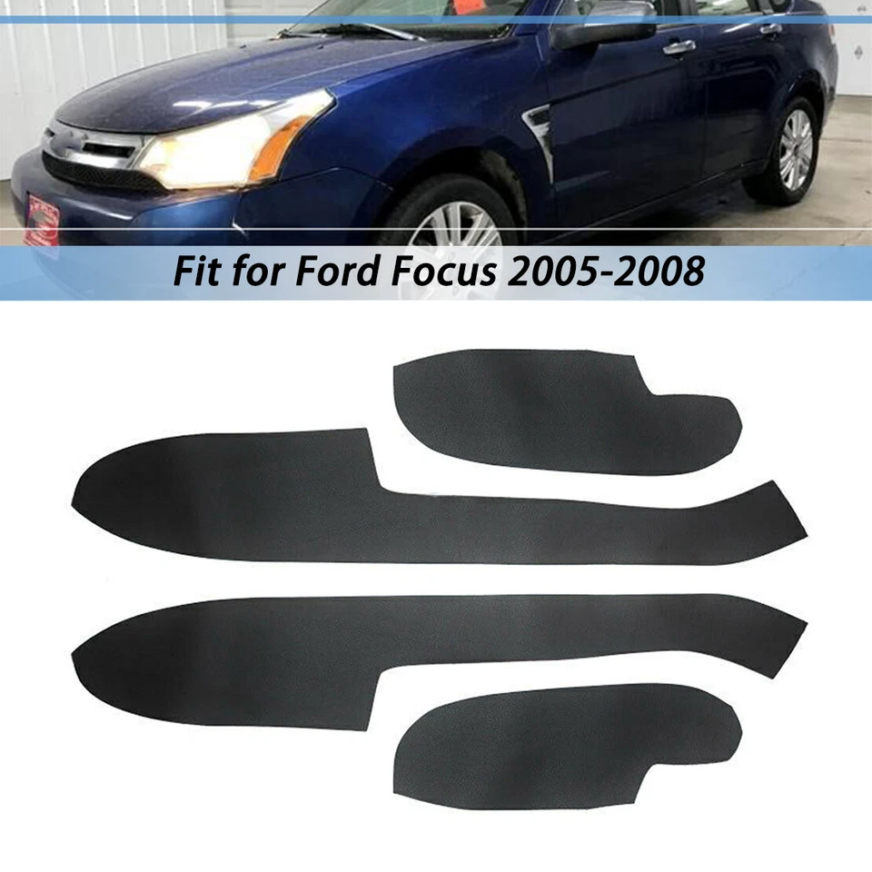 Black 4pcs Inner Door Panels Armrest Leather Cover Trim For Ford Focus 2005-2008 Foto 1 de 1