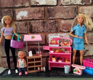 Barbie Doll Bundle Farm Shop Food Accessories Shelves Basket Redressed Evi Love - Picture 1 of 11