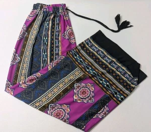 Sharagano Wide Leg Pants Women's S Multi Color Geometric  - Picture 1 of 6