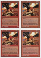 MTG: CRIMSON MANTICORE 5th Edition RARE; played, Excellent condition x4